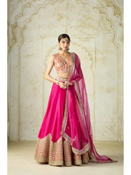 Gopi Vaid - Yasmeen Embroidered Stitched Blouse with Lehenga & Dupatta