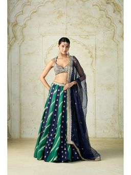 Gopi Vaid - Mahira Embroidered Stitched Blouse with Lehenga & Dupatta