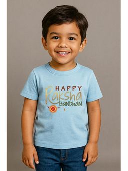 BLUSHES - Blue Raksha Bandhan Theme Half Sleeve T-Shirt