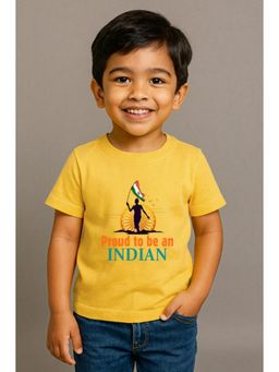 BLUSHES - Yellow Independence Day Theme Half Sleeve T-Shirt