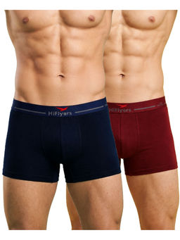 HIFlyers - Odour-Free Cotton Lycra Regular Fit Everyday Innerwear Trunk (Pack Of 2)