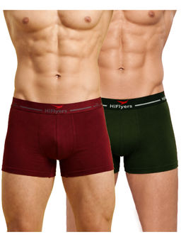 HIFlyers - Odour-Free Cotton Lycra Regular Fit Everyday Innerwear Trunk (Pack Of 2)