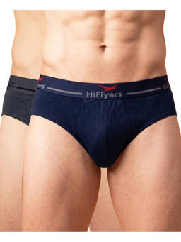 HIFlyers - Odour-Free Cotton Lycra Regular Fit Everyday Innerwear Breif (Pack Of 2)
