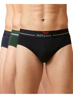 HIFlyers - Odour-Free Cotton Lycra Regular Fit Everyday Innerwear Breif (Pack Of 3)