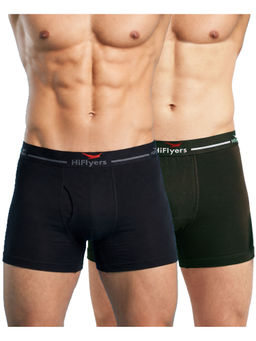 HIFlyers - Odour-Free Cotton Lycra Regular Fit Everyday Innerwear Trunk (Pack Of 2)