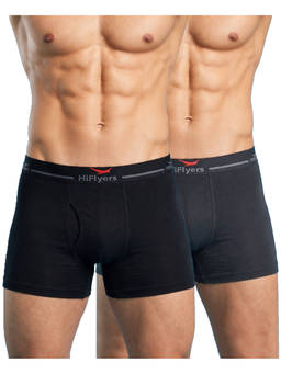 HIFlyers - Odour-Free Cotton Lycra Regular Fit Everyday Innerwear Trunk (Pack Of 2)