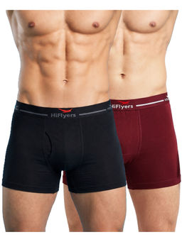 HIFlyers - Odour-Free Cotton Lycra Regular Fit Everyday Innerwear Trunk (Pack Of 2)