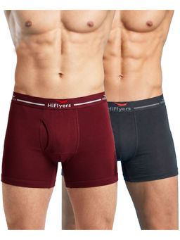HIFlyers - Odour-Free Cotton Lycra Regular Fit Innerwear Trunk (Pack Of 2)