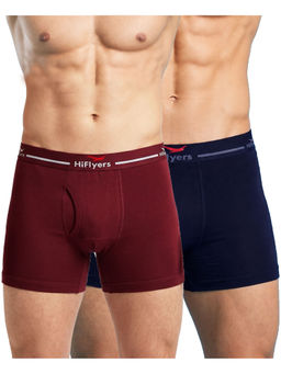 HIFlyers - Odour-Free Cotton Lycra Regular Fit Everyday Innerwear Trunk (Pack Of 2)