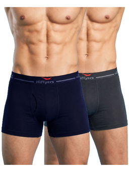HIFlyers - Odour-Free Cotton Lycra Regular Fit Everyday Innerwear Trunk (Pack Of 2)