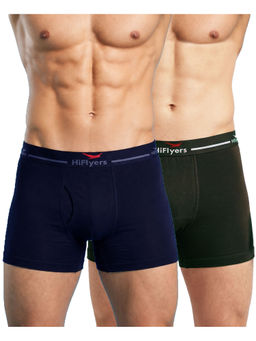 HIFlyers - Odour-Free Cotton Lycra Regular Fit Everyday Innerwear Trunk (Pack Of 2)