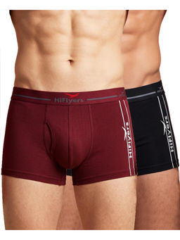 HIFlyers - Odour-Free Cotton Lycra Regular Fit Everyday Innerwear Trunk (Pack Of 2)
