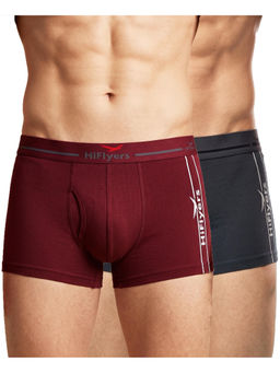 HIFlyers - Odour-Free Cotton Lycra Regular Fit Everyday Innerwear Trunk (Pack Of 2)