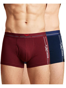 HIFlyers - Odour-Free Cotton Lycra Regular Fit Everyday Innerwear Trunk (Pack Of 2)
