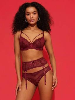 Chelvet - Maroon Lace Garter Belt