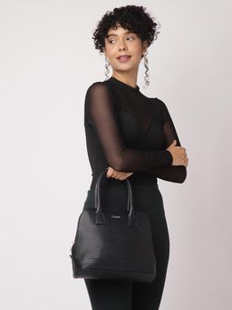 Fastrack - Black Structured Satchel Bag for Women