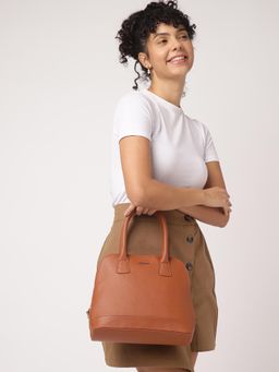 Fastrack - Tan Structured Satchel Bag for Women