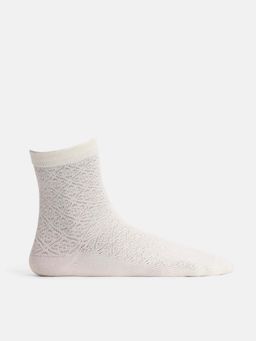 Jack & Jones - Men White Calf Length Socks (Pack of 2)