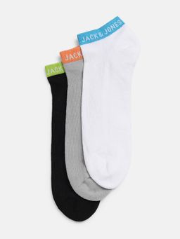 Jack & Jones - Men Colorblock Multicolor Ankle Length Socks (Pack of 3)
