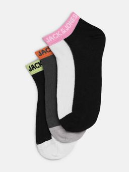 Jack & Jones - Men Colorblock Multicolor Ankle Length Socks (Pack of 3)