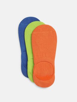 Jack & Jones - Men Solid Multicolor Shoe Liner Socks (Pack of 3)
