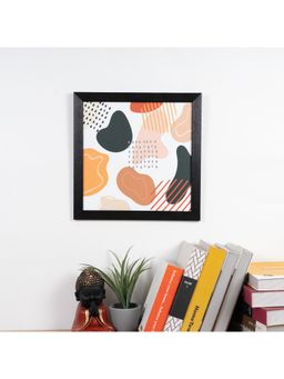 HomeTown - Reagan Canvas Modern Abstract Drops Painting in Multi Colour