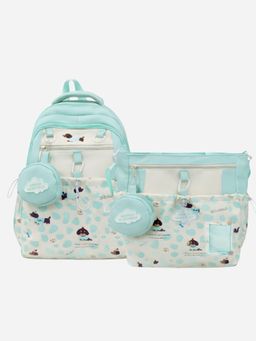 Little Surprise Box - Green Dog Print Backpack and Tote Bag with Detachable Pouch