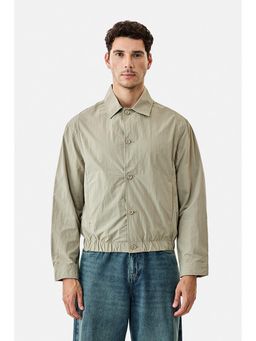 Snitch - Khaki Plain Full Sleeves Relaxed Casual Jacket for Men