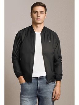 Louis Philippe - Men Casual Black Solid Jacket