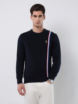 U.S. POLO ASSN. - Men's Vertical Striped Patterned Knit Sweater