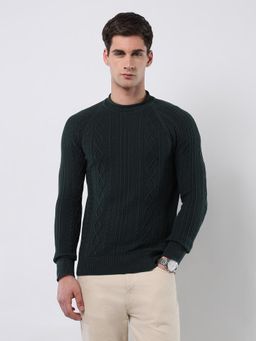 U.S. POLO ASSN. - Men's Cable Patterned Knit Regular Fit Sweater