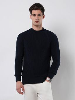 U.S. POLO ASSN. - Men's Cable Patterned Knit Regular Fit Sweater