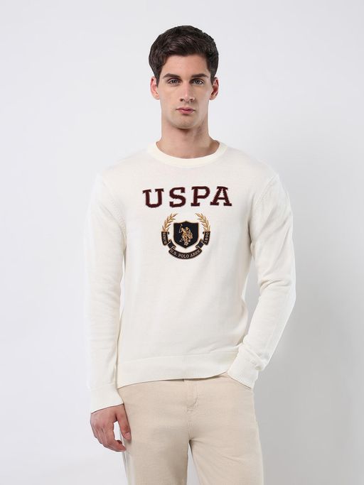 U.S. POLO ASSN. Men's Brand Embroidered Patterned Knit Sweater