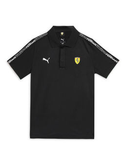 Puma - Ferrari Race Cldsn Kids Black Polo T-Shirt