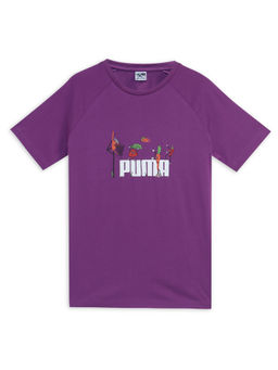 Puma - ESS GRAPHICS Boys Purple T-Shirt