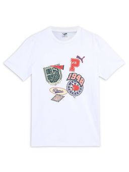Puma - SPORTS LEGACY Graphic Boys White T-Shirt