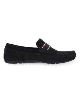 Tommy Hilfiger - Men Navy Blue Leather Loafers