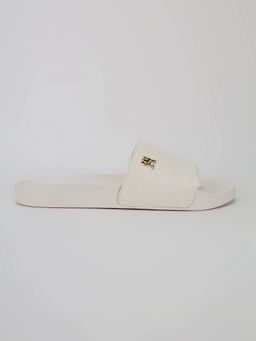 Tommy Hilfiger - Women Off White Sliders