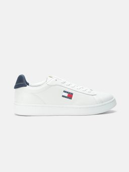 Tommy Hilfiger - Men White Leather Sneakers