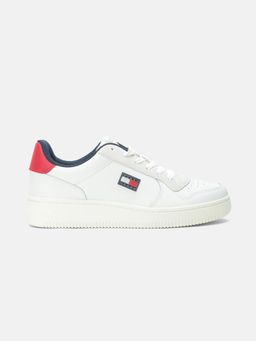 Tommy Hilfiger - Men White Leather Sneakers