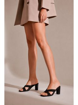 SCENTRA - Womens Black Block Heels