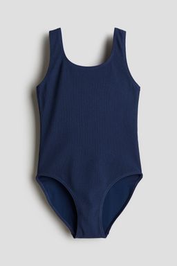 H&M - Girls Blue Ribbed Swimsuit