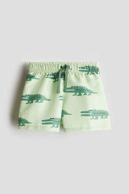 H&M - Boys Green Printed Swim Shorts