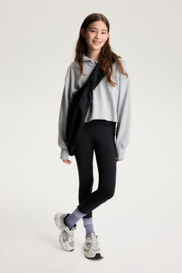 H&M - Girls Black Pocket-Detail Sports Leggings With Drymove