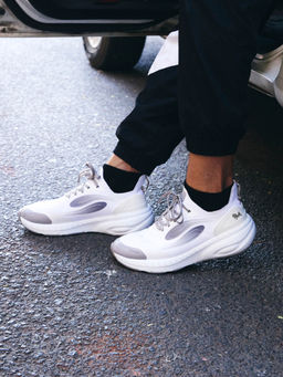 Neeman's - Begin Walk- Cruise White and Grey Sneakers