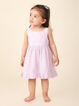 Fabindia - Lavender Cotton Chikankari Dress