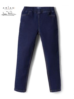 Arias by LARA DUTTA - Girls Cotton Elastane Denim Full Length Jeans - Blue