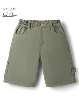 Arias by LARA DUTTA - Boys Elastane Woven Knee Length Shorts - Green