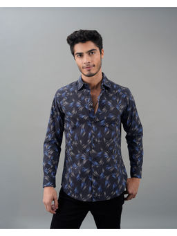 ROOKIES - Navy Blue Full Sleeves Printed Casual Shirt