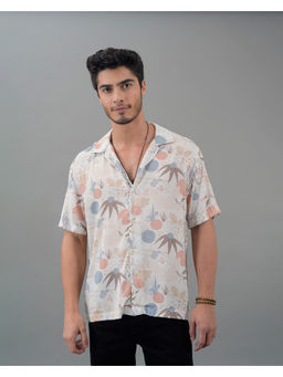 ROOKIES - Off White Half Sleeves Printed Casual Shirt